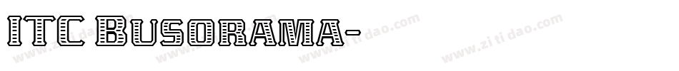 ITC Busorama字体转换